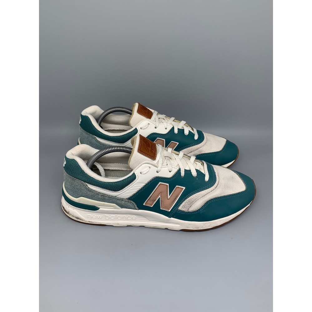 New Balance‎ 997H Teal White Brown Running Shoes CM997HGW Men's Sz 10.5